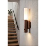 thebestnzm Sensörlü Şarjlı LED Ahşap Renk Duvar Aplik Kablosuz Günışığı Dekoratif Lüks Lamba BX-PPHOBMWL5L85G