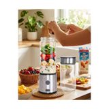thebestnzm Taşınabilir Cam Blender 450 ml 350 ml Çift Hazneli Smoothie Blender BX-L30MFDYMQ8LQU
