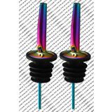 TheBRo 2 Adet Rainbow Paslanmaz Çelik Şişe Dökücü - Şişe Tıpası / Çok Renkli