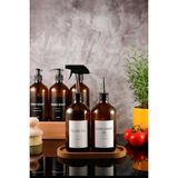 TheBRo 500 ml Amber Renkli Ahşap Stantlı White Serisi Zeytinyağı Şişesi Ayçiçek Yağı Şişesi