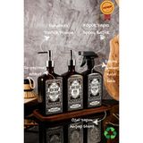 TheBRo 500ML Ahşap Stantlı New Premium El Sabunu,Bulaşık Deterjanı, Mutfak Temizleyicisi Şişesi Set