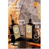 TheBRo 500ML Mat Siyah Ahşap Stantlı New Premium Serisi Zeytinyağı ve Ayçiçek Yağı Şişesi