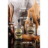 TheBRo 500ML Plus Serisi Ahşap Stantlı Şeffaf Zeytinyağı Şişesi,ayçiçek Yağı Şişesi