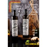 TheBRo 750ML Retro Serisi Ahşap Stantlı Zeytinyağı Şişesi ve Ayçiçek Yağı Şişesi Yağdanlık