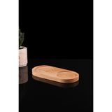 TheBRo Doğal Ahşap Çiftli Oval Stant,yağdanlık,sabunluk Için Stant 19X9 cm