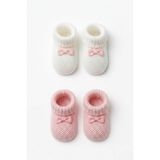 thechild baby collection Triko Bebek Patik 2'li Set | Fiyonklu Model, Triko Örme | Bebek Hediyelik