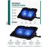 theKAM Notebook Soğutucu Stand 2 Fanlı Laptop Soğutucu USB Girişli LED Işıklı Ayarlanabilir Laptop Soğutucu Standı Siyah