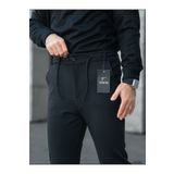 thekaplan Erkek Pantolon Jagger Klasik Likralı Erkek Siyah Jogger Kumaş Pantolon