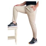thekaplan Jagger Pantolon Klasik Likralı Bağcık Detaylı Erkek Bej Jogger Kumaş Pantolon