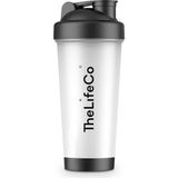 TheLifeCo 400 ml Shaker Kolay Kullanım, Düşük Isıda Yıkanabilir, BPA İçermeyen - Siyah - Beyaz