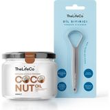 TheLifeCo Ağız Bakım Seti – 250 ml (Paslanmaz Çelik Dil Temizleyici - Dil Sıyırıcı & Organik Hindistan Cevizi Yağı 250 ml)