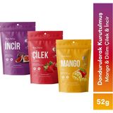TheLifeCo Freeze Dried - Dondurularak Kurutulmuş Meyve 3'lü Mix (Mango-Incir-Çilek ) - 52 gr
