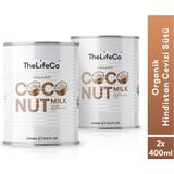 TheLifeCo Hindistan Cevizi Sütü 400 ml x 2 Adet