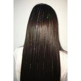 TheMatter Gri Renk Simli Saç Aksesurı/ Saç Işıltısı Yan Postiş Hair Tinsel Shiny Hair