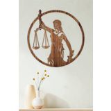 Themis Duvar Dekoru - Süsü, Ahşap Dekoratif Tablo CEVİZ 48 x 48 UNTNM563