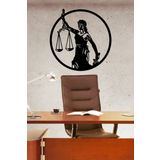 Themis Duvar Dekoru - Süsü, Ahşap Dekoratif Tablo Siyah 48 x 48 UNTNM565