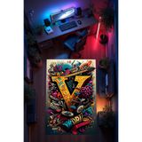 THEMODERNHANE Gamer Genç Odası Halısı Kaymaz Taban Makinede Yıkanabilir Gaming Oyuncu Playstation Xbox