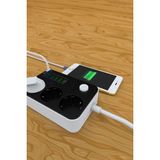 Then Tech 6 USB Girişli 3'lü Açılır Kapanır Uzatma Elektrik Kablosu