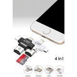 Then Tech Profesyonel Kamera Akıllı Telefon Uyumlu 4 In 1 Kart Okuyucu Aparat