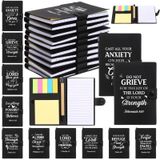Thenshop 20 Set Hıristiyan Hediye Seti Toplu Kutsal Kitap Defterleri ve İncil Ayeti Kalemleri, İlham Verici Dini Tükenmez Kalem ve Kadınlar, Erkekler, Kilise, Pazar Okulu, Noel, VBS (Siyah)