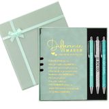 Thenshop 5 Adet Sosyal Hizmet Görevlisi Hediye Günlüğü, Kalem Seti Fark Oluşturucu İlham Verici Deri Günlük 3 Tükenmez Kalem Kutusu İş Arkadaşınız Çalışan Öğretmen Hemşire Personeli için Teşekkür