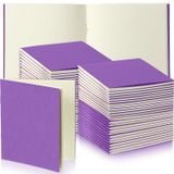 Thenshop 50'li Paket Mini Cep Kraft Defterler Toplu 10 x 10 cm Günlük Not Defterleri Nokta Notlu Eskiz Defterleri Parti Hediyeleri Malzemeleri için Not Defteri (Mor, Boş Sayfa)