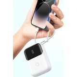 Thentech 1000MAH Telefon Tablet Powerbank Küçük Taşınabilir Küçük Güçlü Portatif Powebank - Beyaz