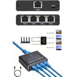 ThenTech 1000Mbps Gigabit Internet Çoğaltıcı 4 Port Ethernet Dağıtıcı Splitter Metal Kasa Ağ Çoklayıcı