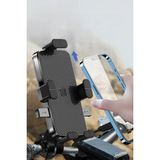 Thentech Motosiklet Bisiklet ve Scooter Gidon Telefon Tutucu - Siyah