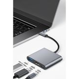 Thentech Type C Gigabit Ethernet Lan Ağ Adaptörü 3 Ü 1 Arada 4K HDMI USB Hub Görüntü Çoklayıcı Adaptör Seti