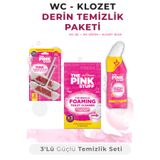 ThePinkStuff WC Klozet Derin Temizlik Seti 3'lü – Tuvalet Temizleyici Jel + Köpük + Aktif Klozet Bloğu