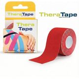 Thera Tape Kinesio Sporcu Ağrı Bandı Kinezyo Bant 5 Metre x 5 cm Kırmızı Renk - Standart