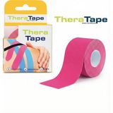 Thera Tape Kinesio Sporcu Ağrı Bandı Kinezyo Bant 5 Metre x 5 cm Pembe Renk - Standart