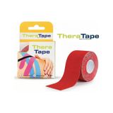 Thera Tape Kinesio Sporcu Bandı Yüz & Vücut Uyumlu Kinezyo Bant Kırmızı 5 CM x 5 M