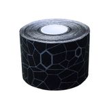 THERABAND Kinesiology Tape Sporcu Bandı Ağrı Bandı 5cm x 5mt Siyah Zeminde Gri Çizgili