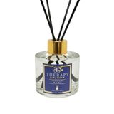 THERAPY smell, OCEAN BLUE - Lüks Çubuklu Oda Kokusu / 120 ml/Extra Clear Silindir Cam Şişe/Metal Altın Kapak