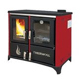 Thermall T-25 Fulya Yatay Şömine Fırınlı Kalorifer Kazanı 25.000 Kcal/h - 29,0 Kw Bordo