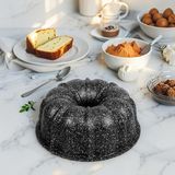 Thermo Döküm Gövdeli 24CM Granit Kaplama Klasik Kek Kalıbı, Dilimli Kalıp, Yanmaz Yapışmaz Granit Kaplama Döküm