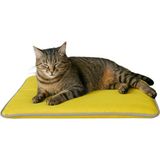 Thermo Mat, 2’si 1 Arada Jel Dolgulu, Kışın Isıtıcı & Yazın Serinletici Etkili Kedi ve Köpek Matı - Sarı - 40 x 60 cm