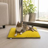 Thermo Mat, 2’si 1 Arada Jel Dolgulu, Kışın Isıtıcı & Yazın Serinletici Etkili Kedi ve Köpek Matı - Sarı - 60 x 80 cm