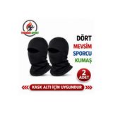 thermo Sport 2 Adet Kar maskesi Balaklava Motokurye Kask Altı İçin Uygun Soğuğa Karşı Etkili Terletmez Siyah