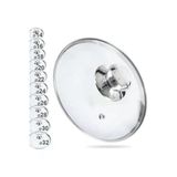 Thermoad 20-24-28 Cm Granit Döküm Tava Seti 3'Lü Cam Kapak Seti