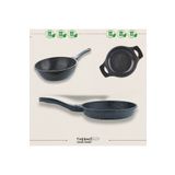 Thermoad |28 cm Wok Tava 26 cm Tava ve 20 cm Sahan Set | Gri