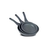 ThermoAD 3 'lü Gri Tava Seti 20 Cm 24 Cm 28 Cm Gri