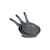 Thermoad 3 Parça Döküm Tava Seti 20-24-28 cm Gri Renkli Granit Malzeme ile Üstün Performans