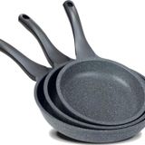 ThermoAD 3lü Gri Tava Seti 20 Cm 24 Cm 28 Cm Gri