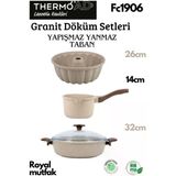 Thermoad 3'Lü Vizon Set (Sosluk&Sütlük-Kek Kalıbı-32 Cm Karnıyarık Tenceresi)