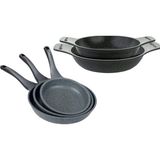 Thermoad Aleminyum Döküm 3 Lü Tava 2 Li Sahan