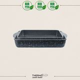 ThermoAD Çok Amaçlı Düz Tava Seti 30 cm-35 cm Granit Kaplama 2 Parça Gri Renk