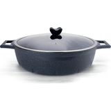 Thermoad Döküm Granit Karnıyarık Tencere 40 cm Gri Özel Granit Kaplama ile Enerji Tasarrufu